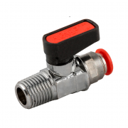 Кран цанговый Aignep 0657000005, комбинированный под трубку Ø8 с наружной конической резьбой R1/4" Кран цанговый Aignep 0657000005, комбинированный под трубку Ø8 с наружной конической резьбой R1/4"