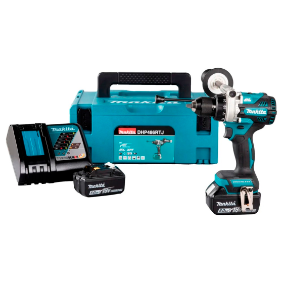 Аккумуляторная ударная дрель-шуруповёрт Makita DHP486RTJ