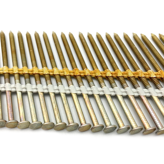 Гвоздь реечный 21 градус 4.6/160 ершеный светлый (R) (BRT) / 1012шт