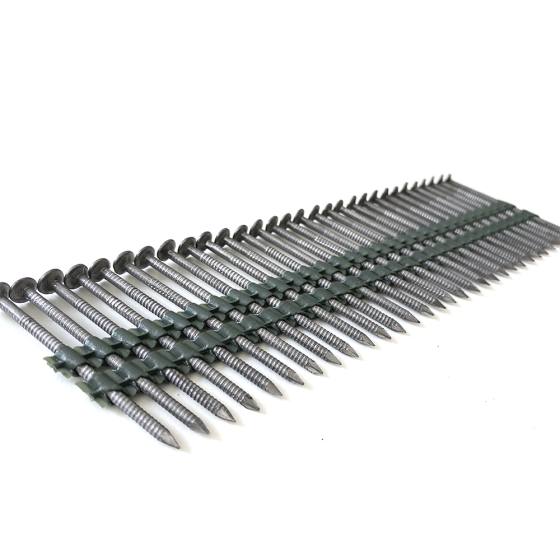 Реечные гвозди 21 градус 2.8х60 мм ершеные / 5400 шт // Mainpack