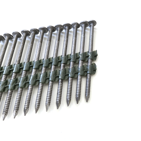 Реечные гвозди 21 градус 2.8х60 мм ершеные / 5400 шт // Mainpack