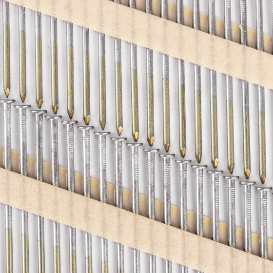 Гвозди реечные 21 градус RKP 28/80 BK гладкие оцинкованные / 2000шт // For-Est