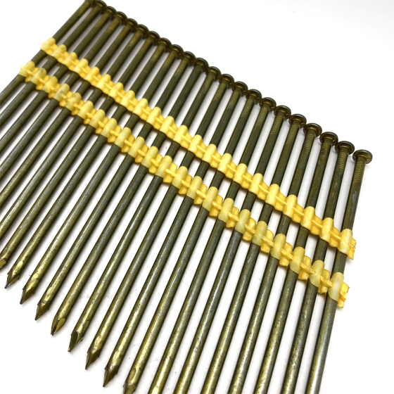 Реечные гвозди 21 градус 3.8x110 мм гладкие / 1500 шт // Mainpack