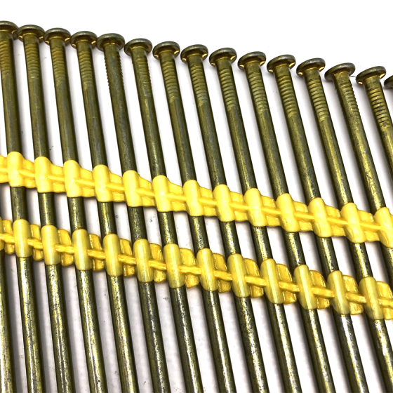 Реечные гвозди 21 градус 3.8x110 мм гладкие / 1500 шт // Mainpack