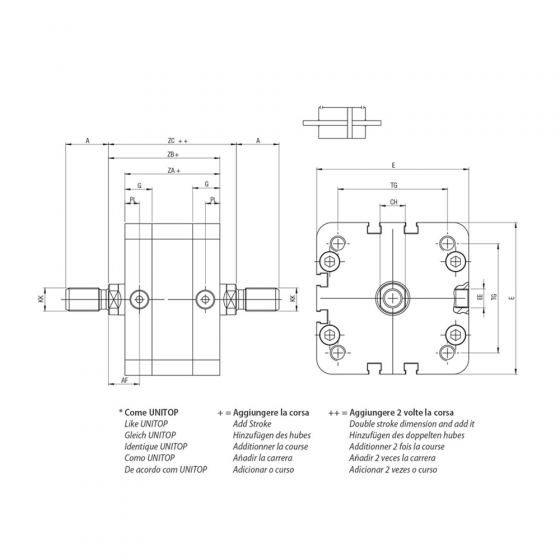 Пневмоцилиндр 40х150 Aignep WJM0400150, компактный