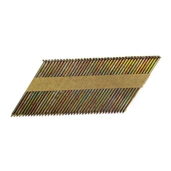 Реечные гвозди 34 градуса 2.8x75 мм гладкие оцинкованные / 2400шт // Mainpack
