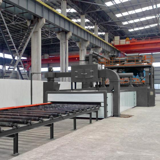 Автоматическая дробеструйная линия HRS-BCA1500 (очистки, грунтования, сушки)