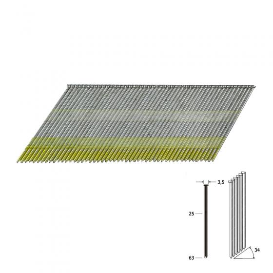  Отделочные гвозди 15Ga тип DA-25 мм DA1525 / 4000шт // M-mech