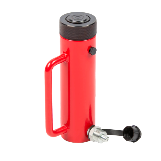 Домкрат гидравлический, однополостной, с фиксирующей гайкой 10 т, ход 100 мм [HRH-CY0200002]