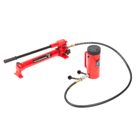 Домкрат гидравлический, однополостной, с фиксирующей гайкой 30 т, ход 100 мм [HRH-CY0200008]