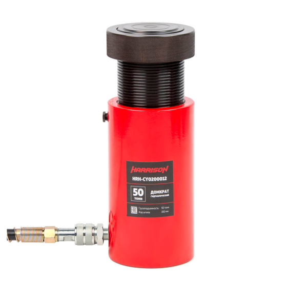 Домкрат гидравлический, однополостной, с фиксирующей гайкой 50 т, ход 150 мм [HRH-CY0200012]