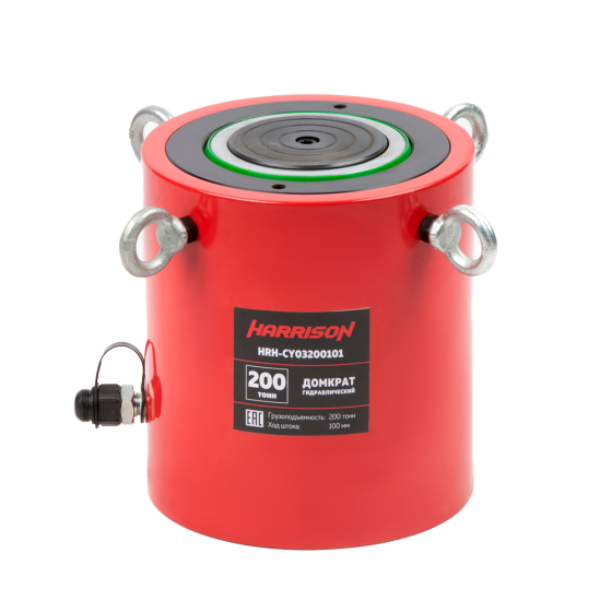 Домкрат гидравлический, однополостной 200 т, ход 100 мм [HRH-CY03200101]