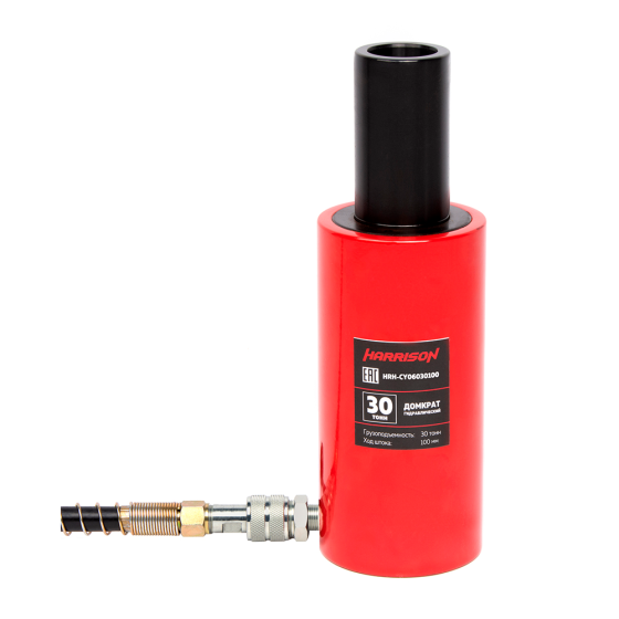 Домкрат гидравлический с полым штоком, однополостной 30 т, ход 100 м [HRH-CY06030100]
