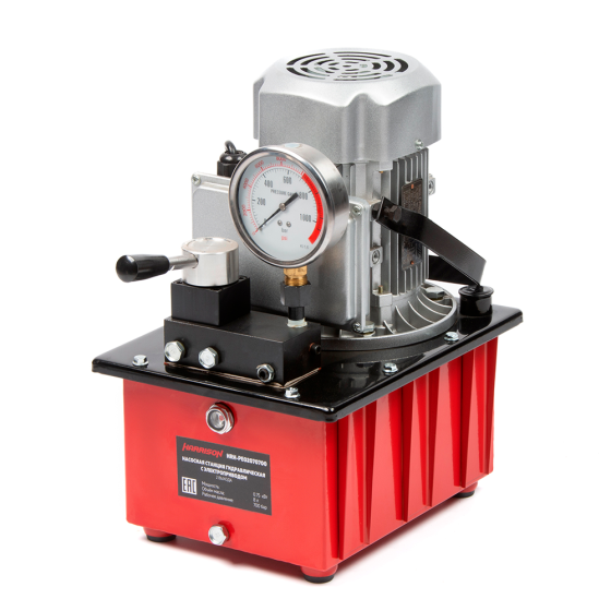 Насосная станция гидравлическая с электроприводом, 2 выхода,0,75 кВт, 700 бар, 8 л [HRH-PE02070700]