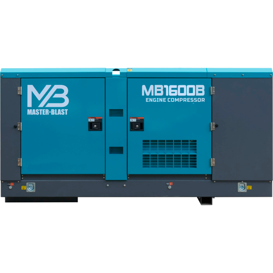 Винтовой дизельный компрессор Master Blast MB-1600B-17 на раме