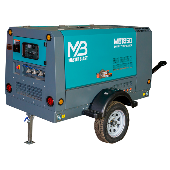 Винтовой дизельный компрессор Master Blast MB-185D-7 на шасси