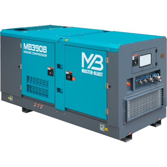 Винтовой дизельный компрессор Master Blast MB-390B-15 на раме