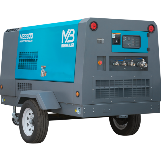 Винтовой дизельный компрессор Master Blast MB-390D-10 на шасси
