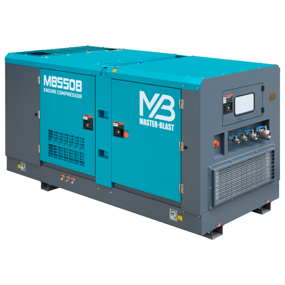 Винтовой дизельный компрессор Master Blast MB-550В-7 на раме
